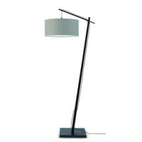 STEHLEUCHTE  47/176/23 cm   - Hellgrau/Schwarz, Design, Naturmaterialien/Textil (47/176/23cm) - Good & Mojo