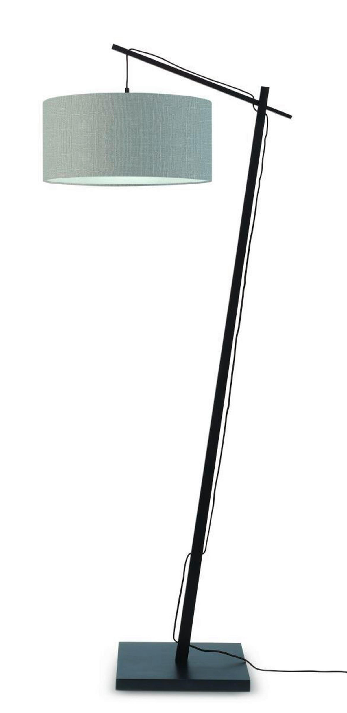 STEHLEUCHTE  47/176/23 cm   - Hellgrau/Schwarz, Design, Naturmaterialien/Textil (47/176/23cm) - Good & Mojo