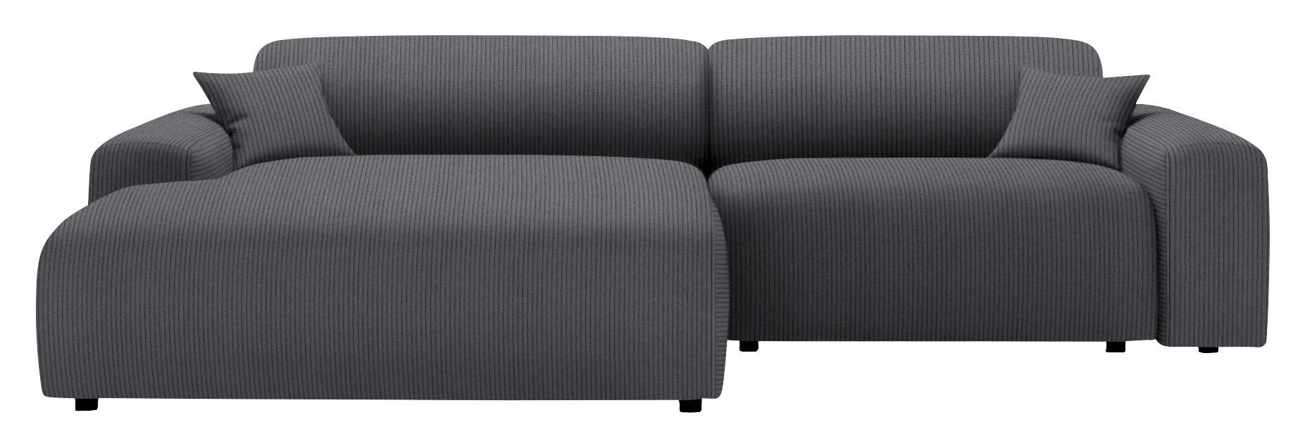 home24 Ecksofa Dunkelgrau 292x178 cm