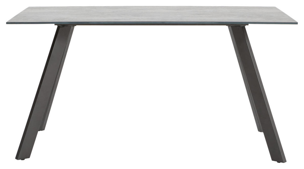TRPEZARIJSKI STO  crna   - crna, Dizajnerski, staklo/metal (150/85/76cm) - Novel