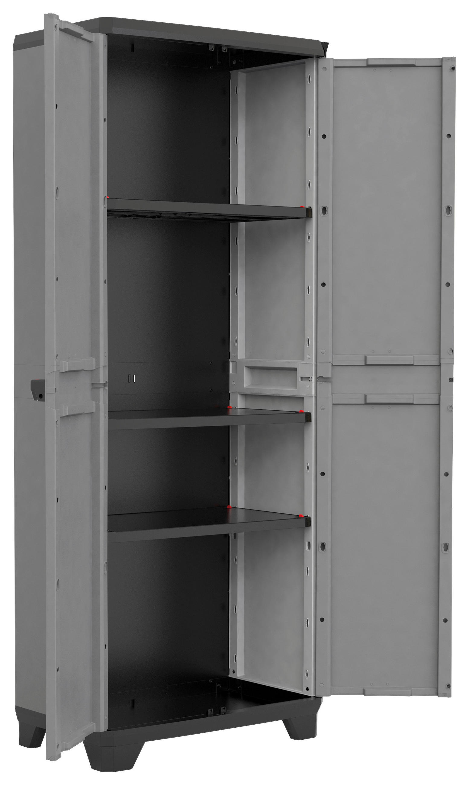 MEHRZWECKSCHRANK 68/173/39 cm  - Rot/Schwarz, Design, Kunststoff (68/173/39cm) - Keter