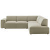 ECKSOFA Sandfarben Cord  - Sandfarben/Schwarz, Design, Kunststoff/Textil (270/210cm) - Pure Home Lifestyle