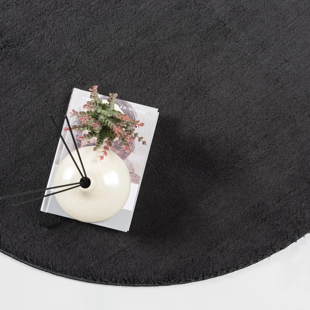 FELLTEPPICH 160 cm Loft Schwarz  - Schwarz, KONVENTIONELL, Textil (160cm) - Novel