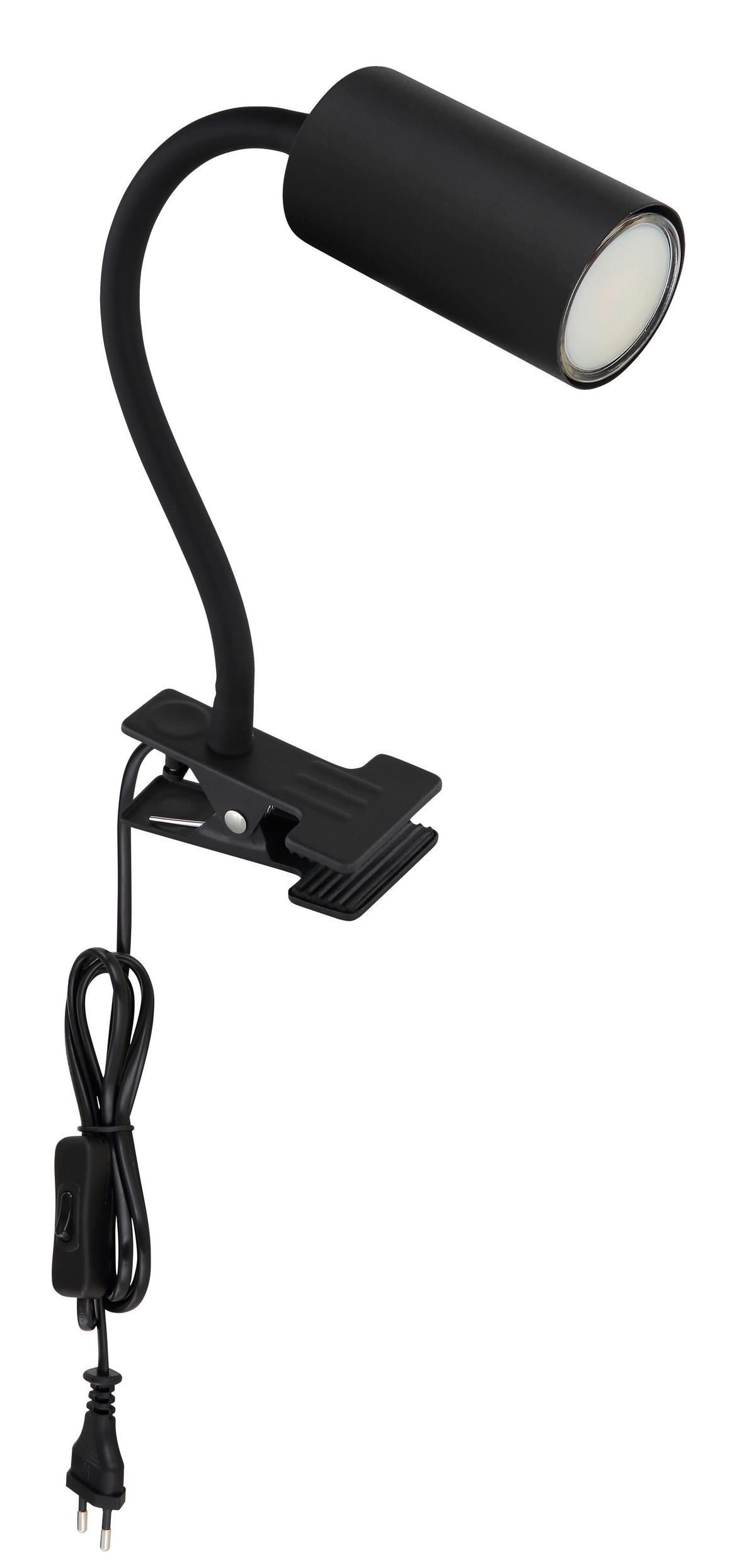 LAMPA SO ŠTIPCOM, GU10, 10/5,5/41,5 cm - čierna, Basics, kov/plast (10/5,5/41,5cm) - Globo