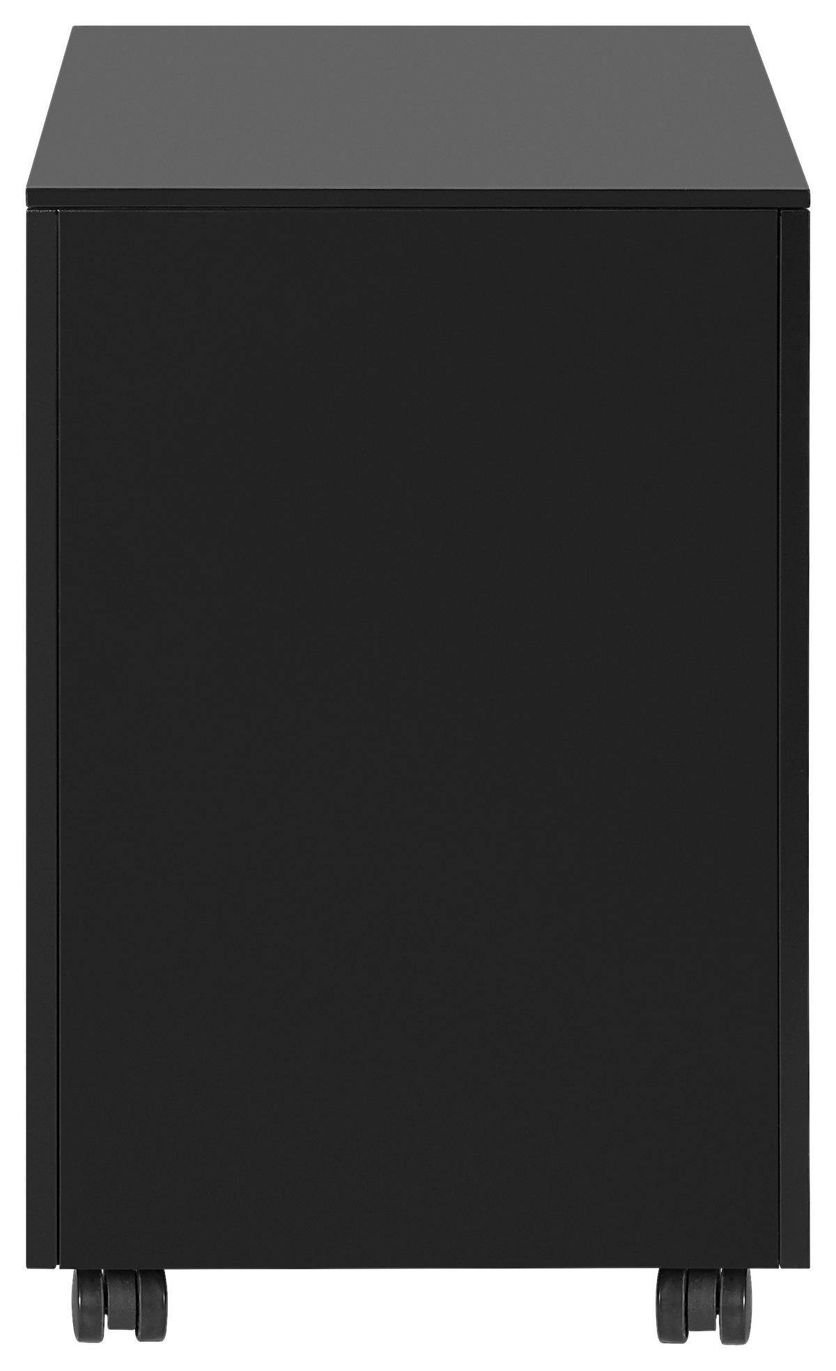 PREDALNIK NA KOLESCIH  črna  - črna, Konvencionalno, kovina/umetna masa (39/60/45cm) - Novel