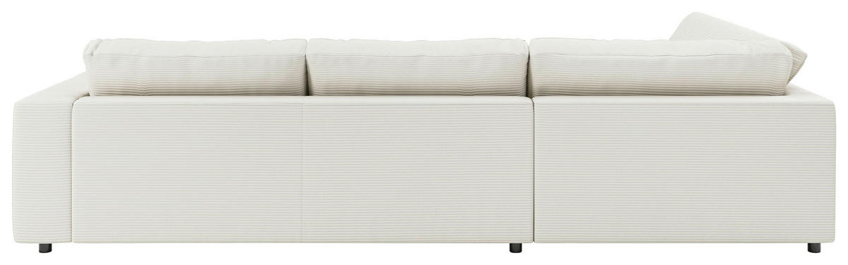 ECKSOFA in Cord Hellgrau  - Hellgrau/Schwarz, Design, Kunststoff/Textil (224/325cm) - Pure Home Lifestyle