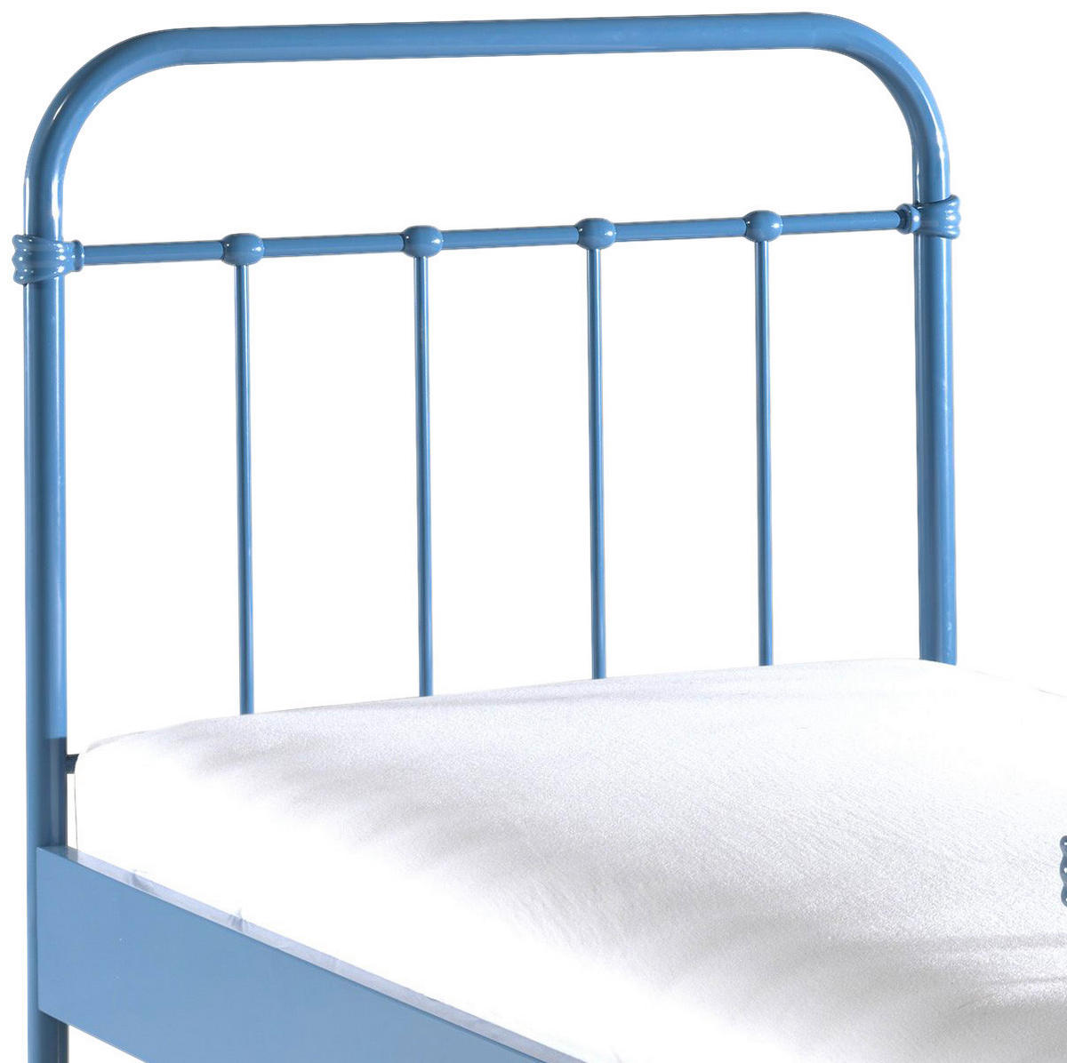 KINDER-/JUNIORBETT 90/200 cm  in Blau  - Blau, ROMANTIK / LANDHAUS, Holzwerkstoff/Metall (90/200cm) - MID.YOU