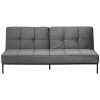 SCHLAFSOFA  in Samt Dunkelgrau  - Dunkelgrau/Schwarz, Trend, Textil/Metall (198/87/95cm) - MID.YOU