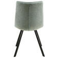 STUHL  Stoffauswahl Leinenoptik  - Schwarz/Grün, Design, Textil/Metall (47/61/86cm) - Xora