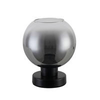 STOLNÁ LAMPA, E27, 18/21 cm  - antracitová/chrómová, Lifestyle, kov/sklo (18/21cm) - Dieter Knoll