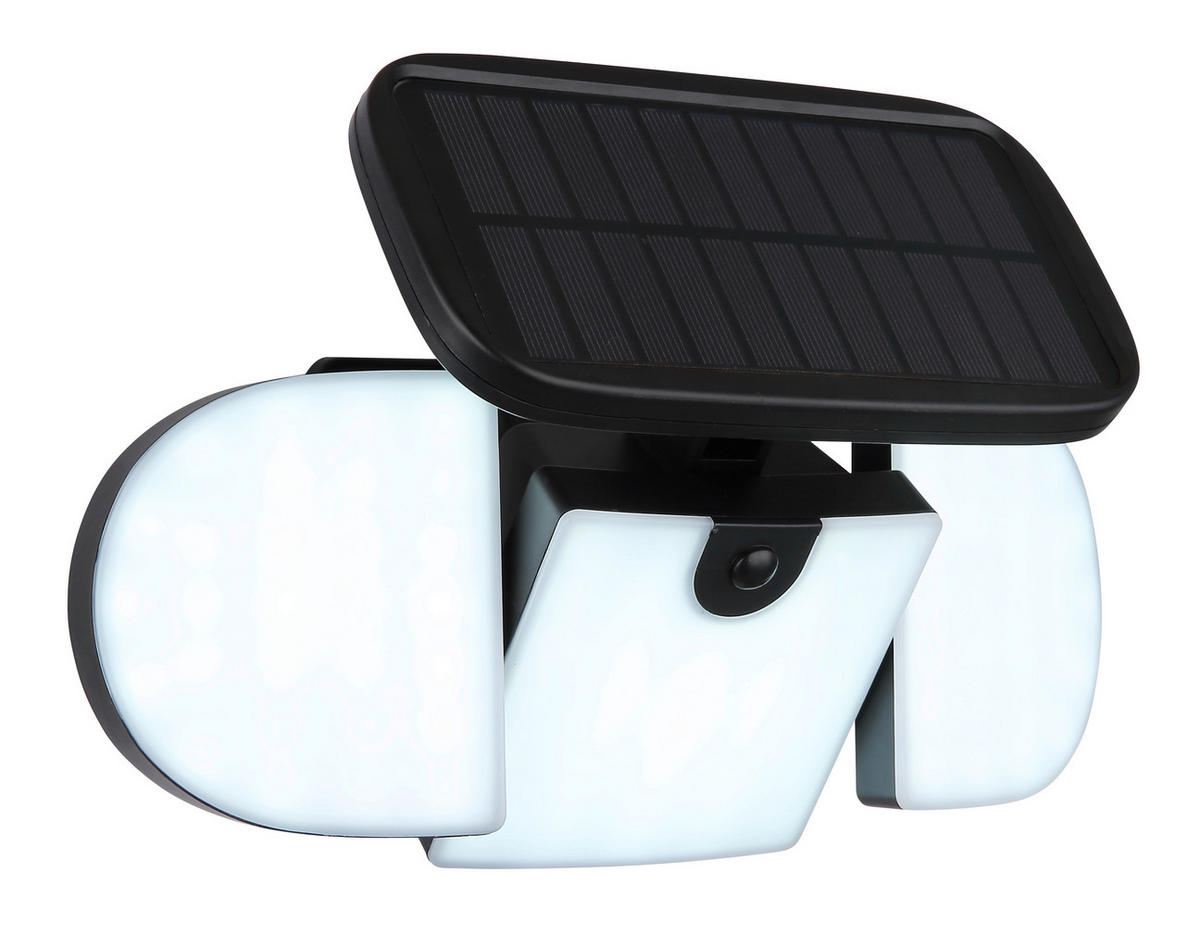 SOLARLEUCHTE - Opal/Schwarz, Basics, Kunststoff (27,9/14,8/15,3cm) - Globo