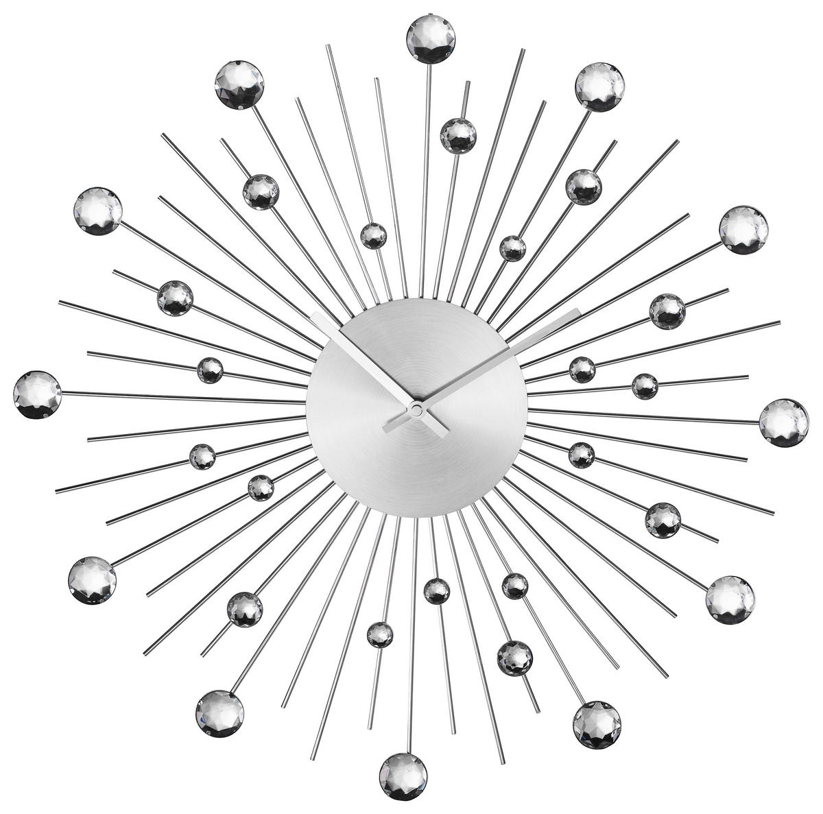 WANDUHR  Silberfarben  - Silberfarben, Metall (55/10cm)