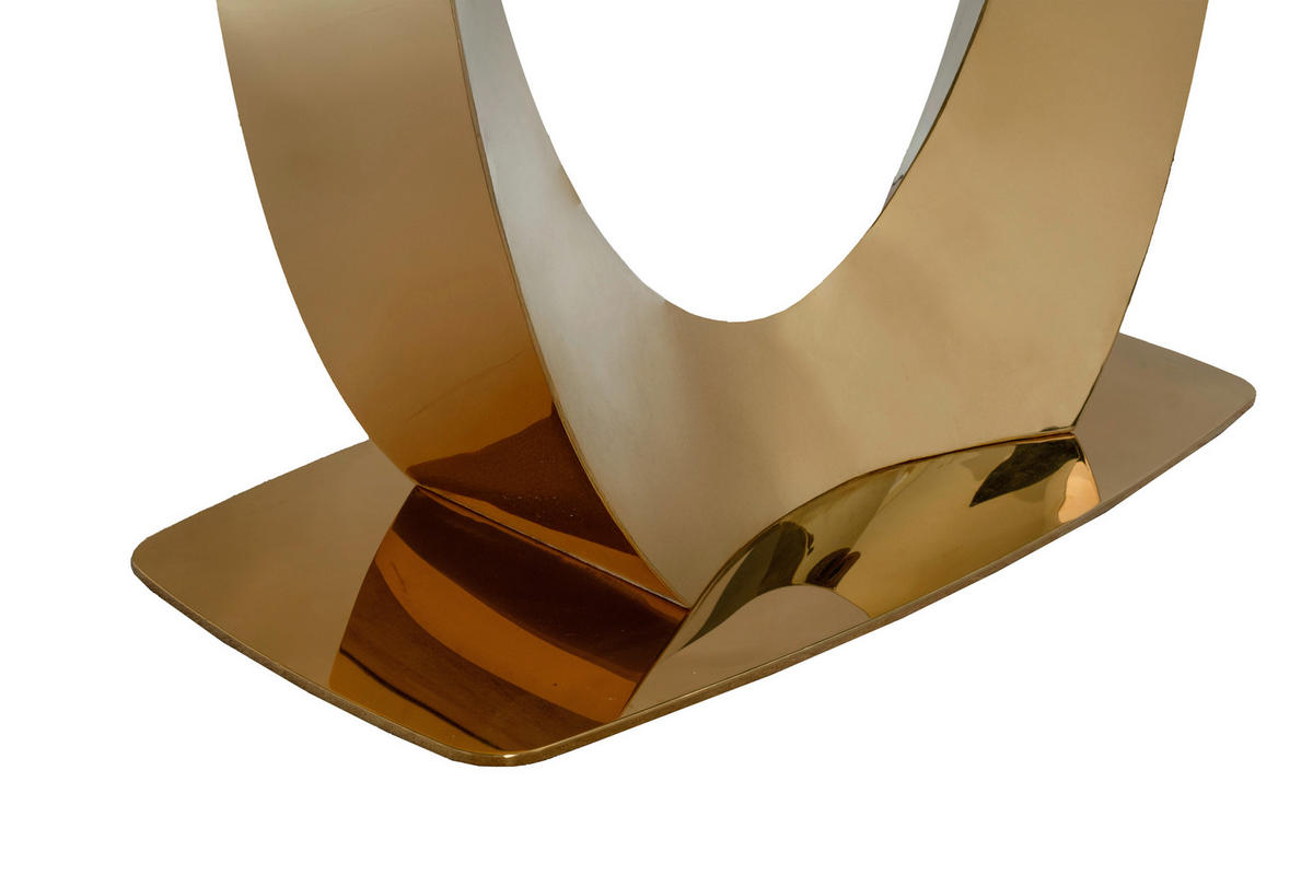 ESSTISCH 200/95/76 cm  Metall, Glas rechteckig Goldfarben, Dunkelgrau  - Dunkelgrau/Goldfarben, Design, Glas/Metall (200/95/76cm) - Milino