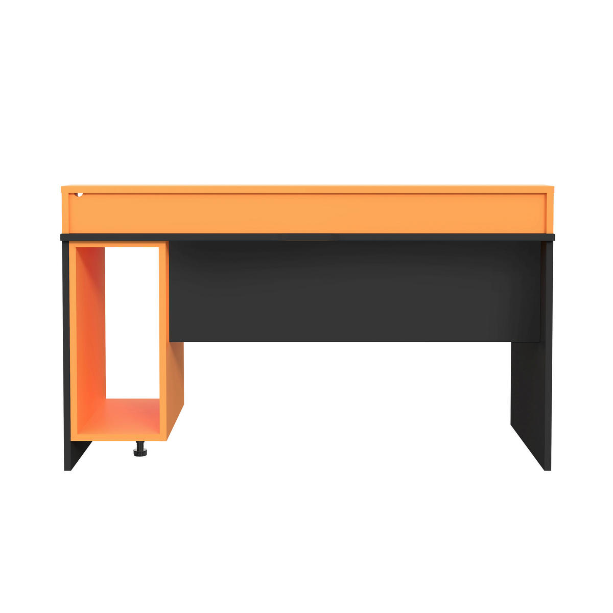 GAMINGTISCH Orange, Schwarz  - Schwarz/Orange, MODERN, Holzwerkstoff/Kunststoff (160/69/93,8cm) - MID.YOU