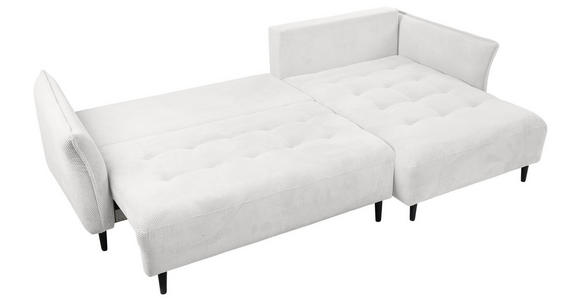 ECKSOFA Creme Chenille  - Creme/Schwarz, MODERN, Textil/Metall (285/200cm) - Carryhome