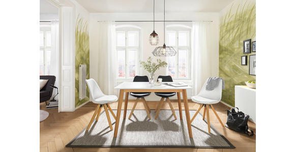 ESSTISCH in Holz, Holzwerkstoff 120/80/75 cm  - Eichefarben/Weiß, Design, Holz/Holzwerkstoff (120/80/75cm) - Carryhome