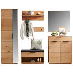 GARDEROBE 6-teilig  in 270/202/38 cm  - Eichefarben/Anthrazit, Natur, Holz/Textil (270/202/38cm) - Linea Natura