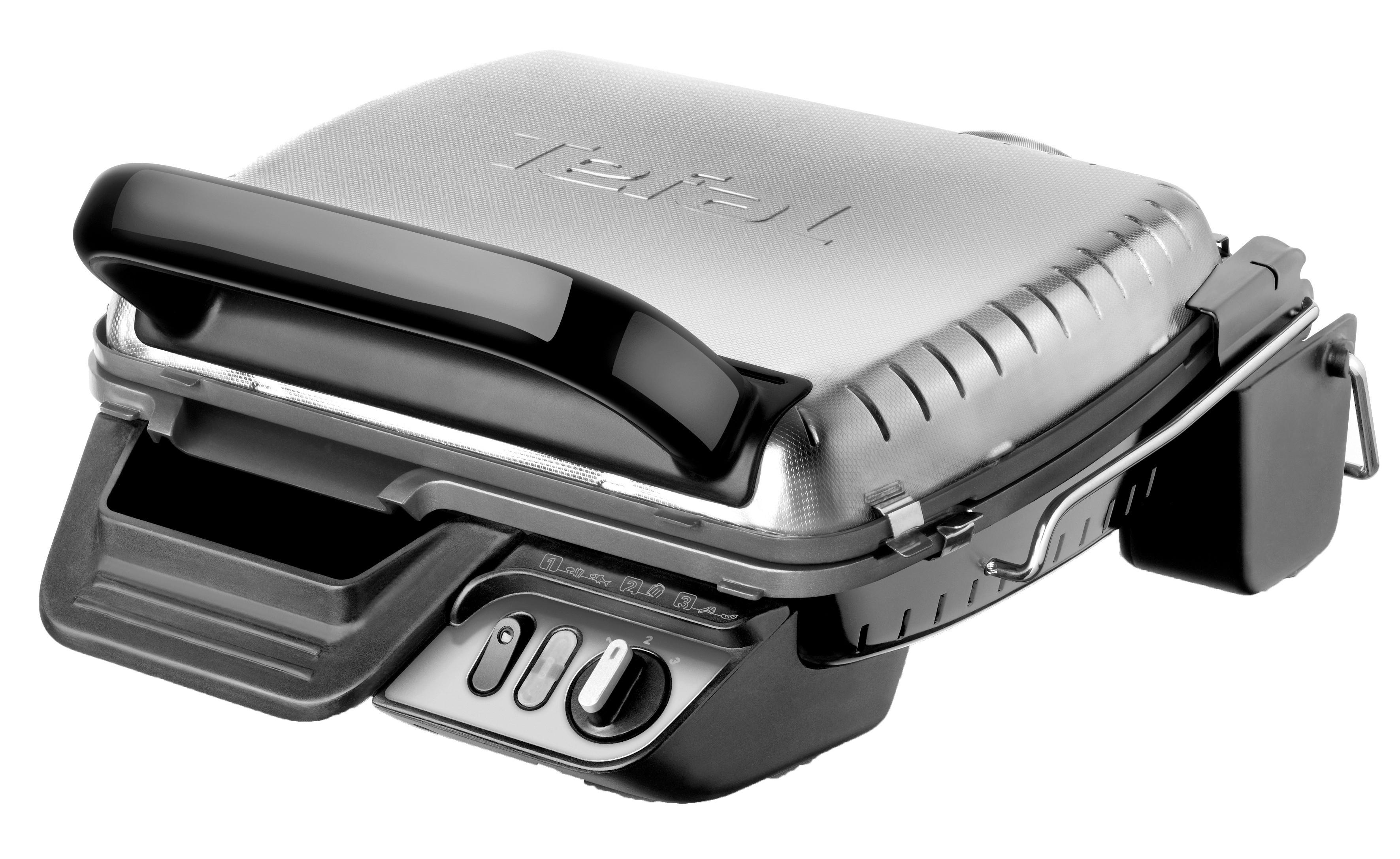 KONTAKTGRILL  - Chromfarben/Schwarz, Basics, Kunststoff/Metall (38,3/21/38,8cm) - Tefal