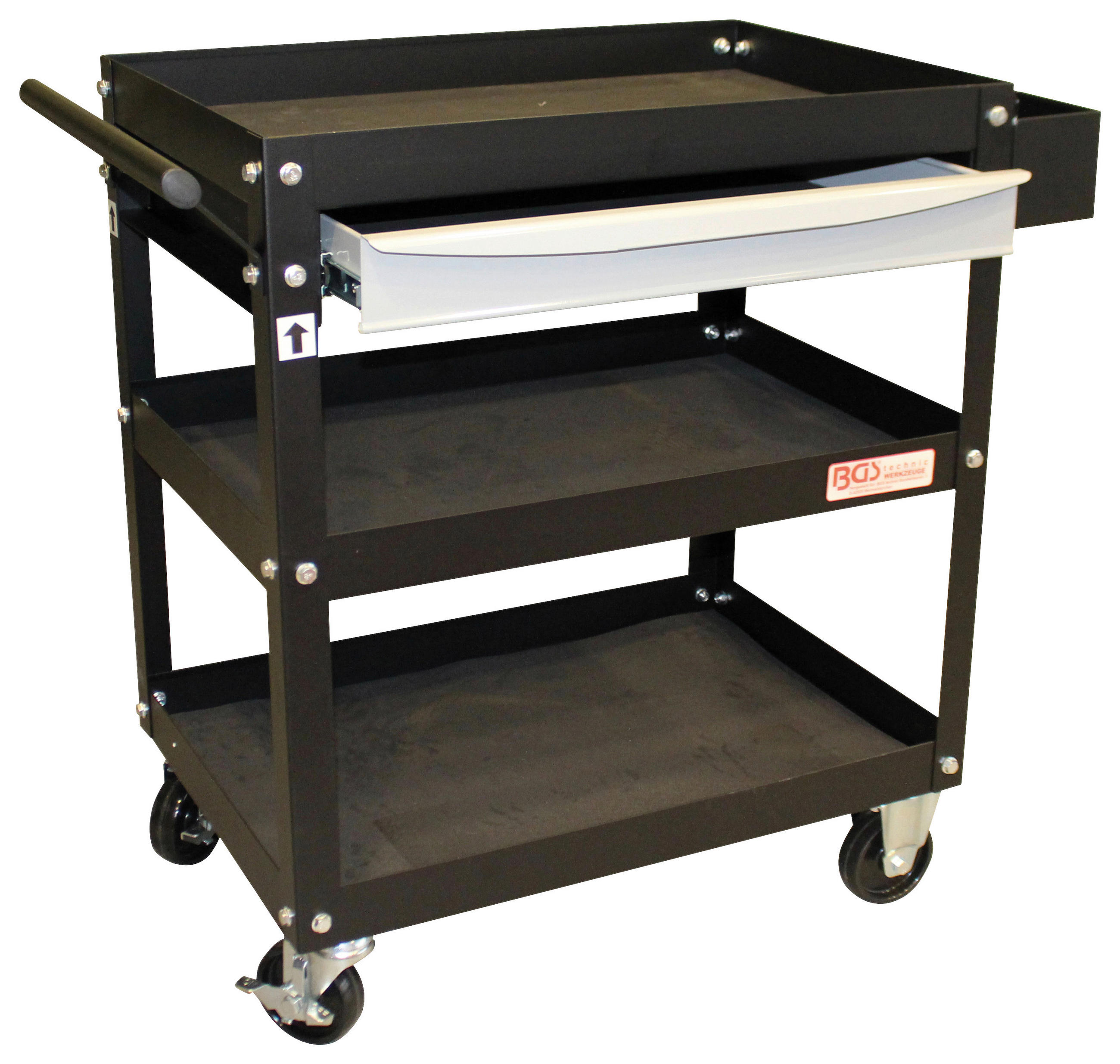 Werkstattagen-Montagewagen  - Schwarz/Weiß, Basics (86/81,5/48,5cm)