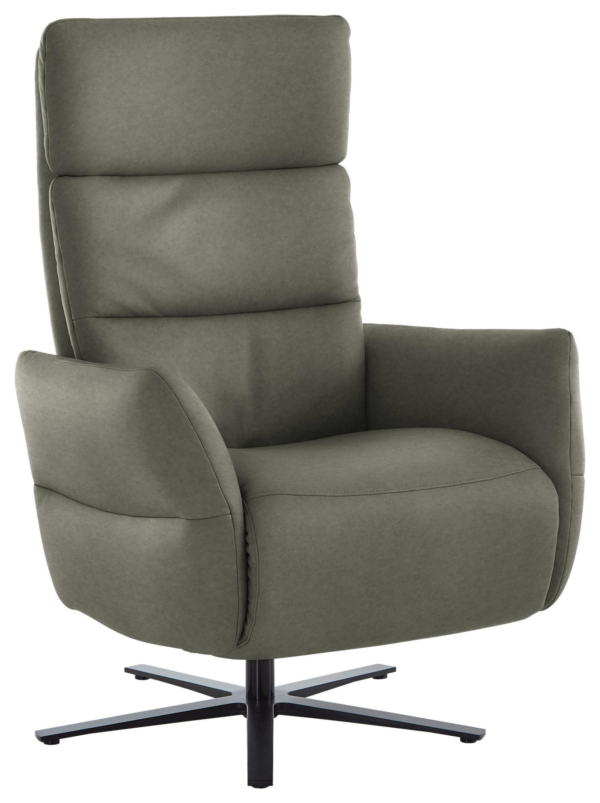 RELAXSESSEL in Leder Grau  - Schwarz/Grau, Design, Leder/Metall (82/119/85cm) - Dieter Knoll