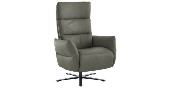 RELAXSESSEL in Leder Grau  - Schwarz/Grau, Design, Leder/Metall (82/119/85cm) - Dieter Knoll