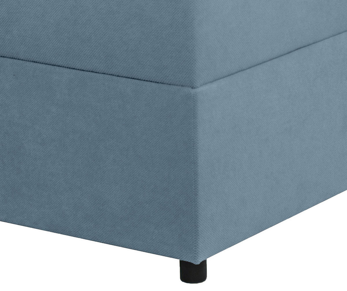 BOXBETT 100/200 cm  in Blau  - Blau/Schwarz, Konventionell, Kunststoff/Textil (100/200cm) - Moderano