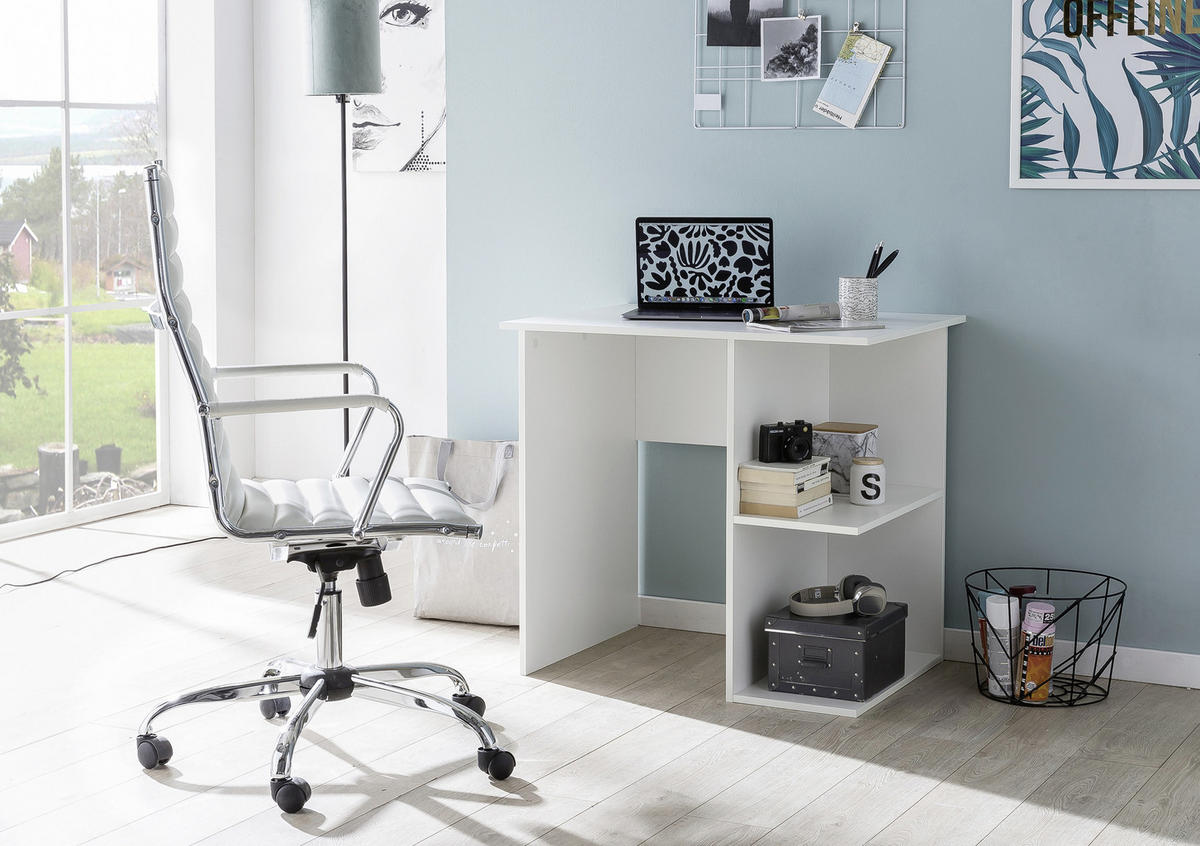 SCHREIBTISCH 82/60/76 cm  in Weiss  - Weiss, Konventionell, Holzwerkstoff (82/60/76cm) - MID.YOU