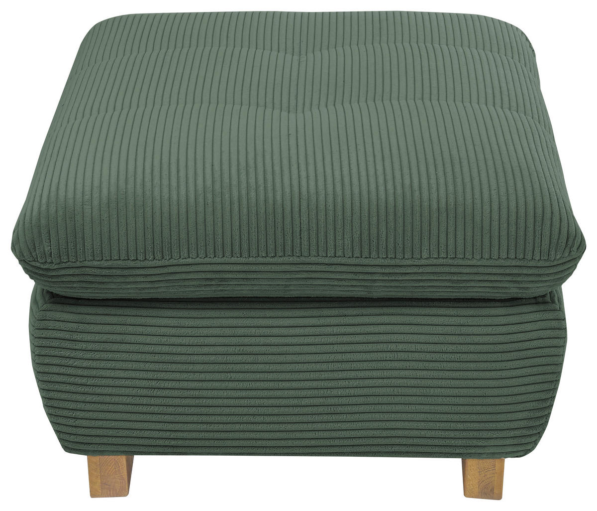 HOCKER Cord Olivgrün  - Eichefarben/Olivgrün, Design, Holz/Textil (106/43/74cm) - SetOne by Musterring