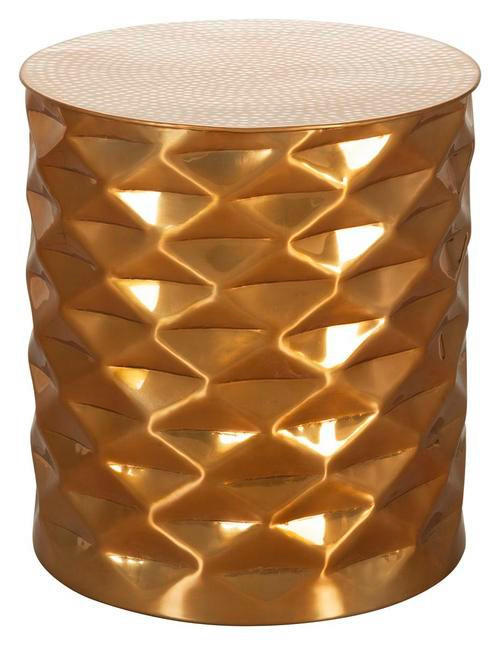 MID.YOU KONFERENČNÝ STOLÍK, zlatá, kov, 43,5/43,5/48 cm