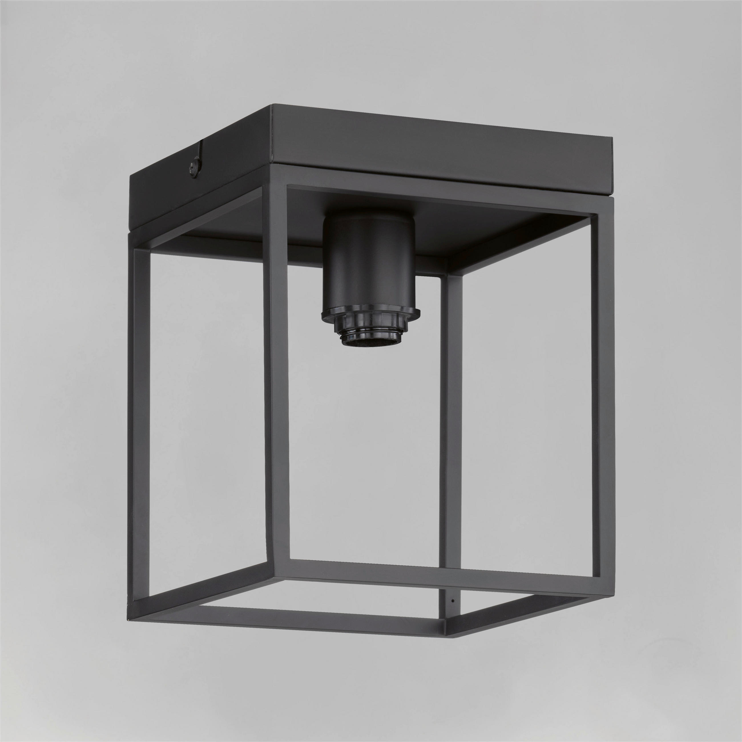 DECKENLEUCHTE    23/23/28,5 cm  - Schwarz, Basics, Metall (23/23/28,5cm) - Fischer & Honsel