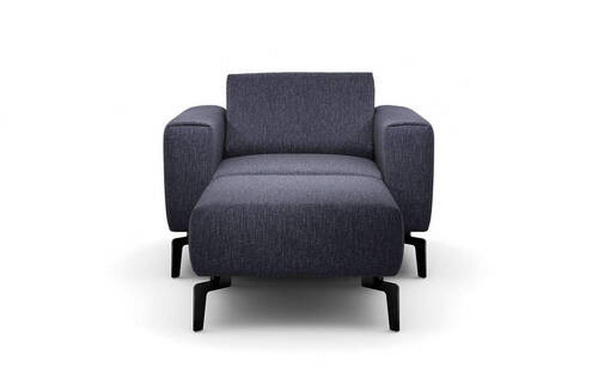 SESSELSET Chenille    - Blau/Schwarz, Design, Textil/Metall (110/85/86-94cm) - SENSOO