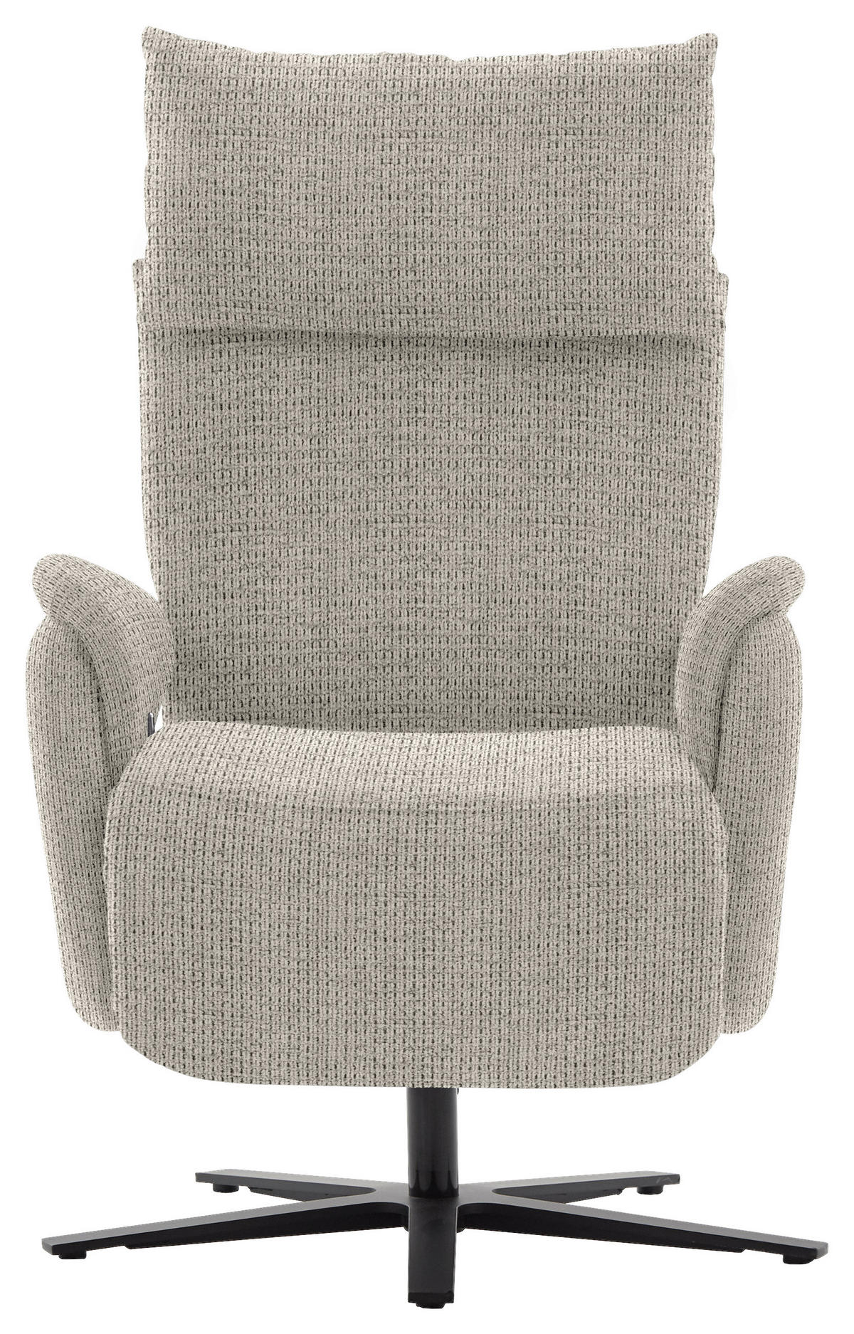 FERNSEHSESSEL in Struktur Taupe  - Taupe/Schwarz, MODERN, Textil/Metall (73/113-117/85cm) - Cantus