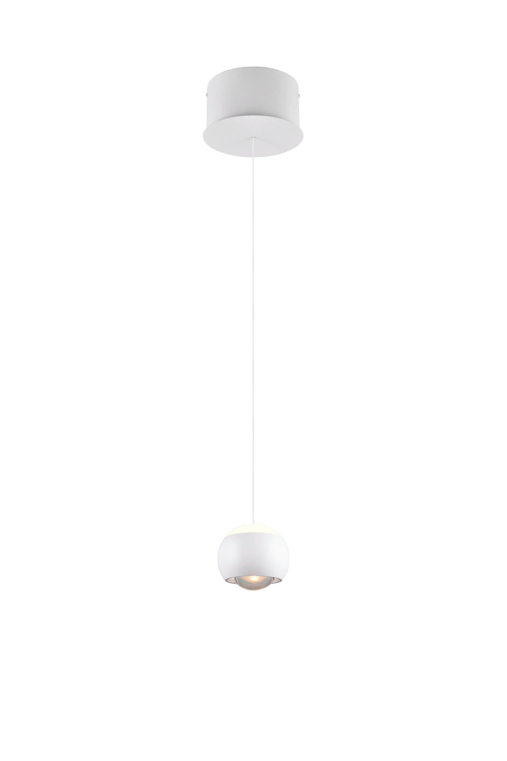 LED-PENDELLEUCHTE MUSTERRING 14/200 cm   - Weiß, KONVENTIONELL, Kunststoff/Metall (14/200cm) - Musterring