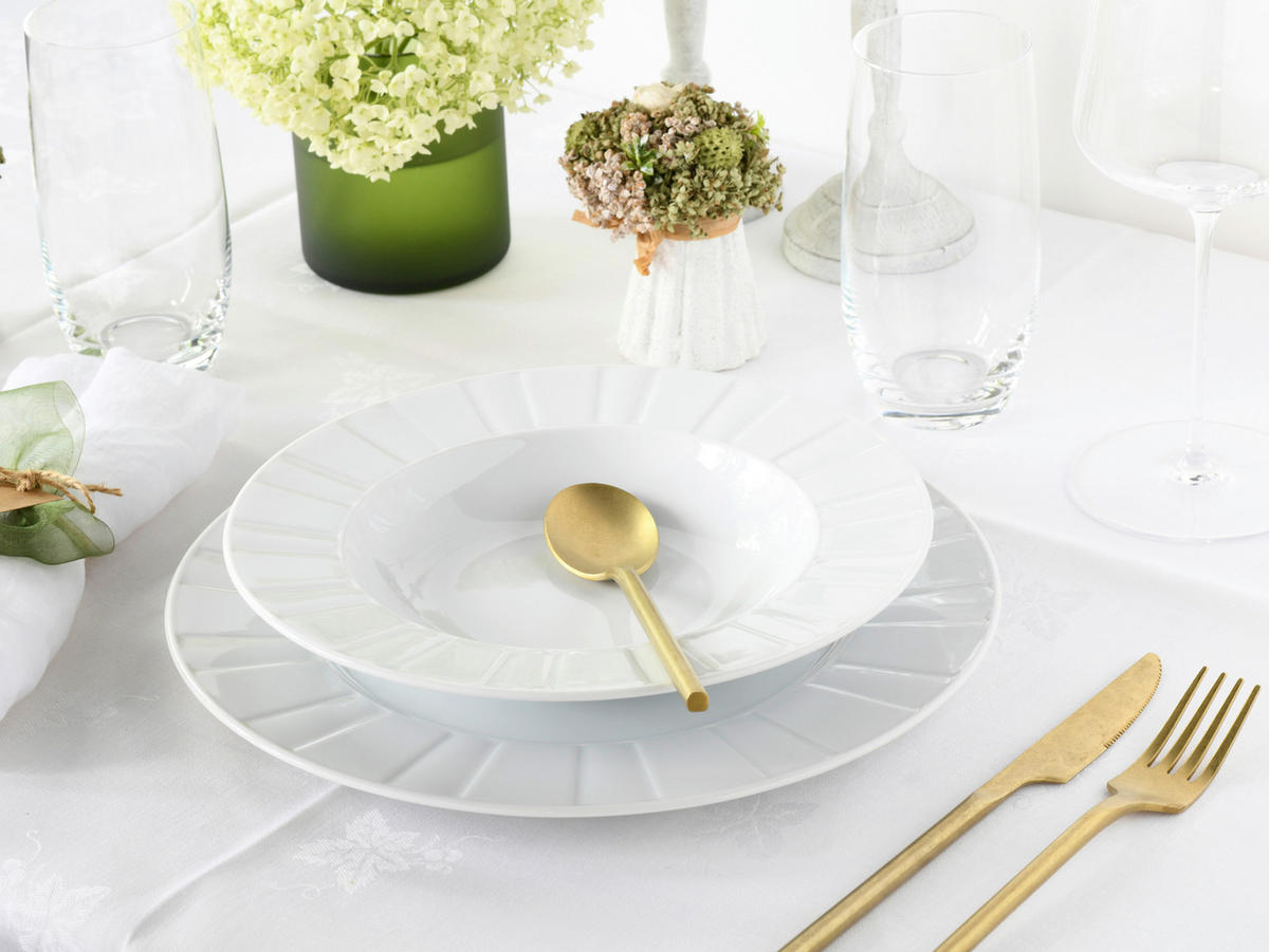 JÍDELNÍ SOUPRAVA, porcelán - bílá, Basics, keramika - Creatable