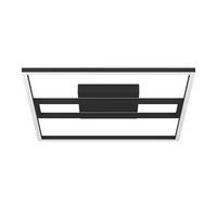 DECKENLEUCHTE 45/45/3,5 cm    - Schwarz/Weiß, Design, Kunststoff/Metall (45/45/3,5cm)