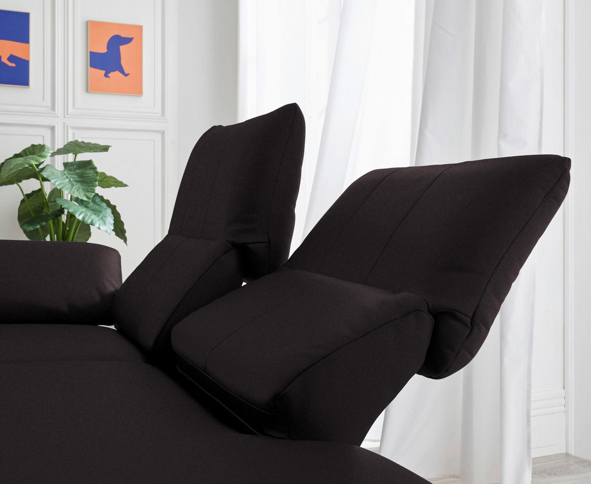 RÉCAMIERE in Echtleder Dunkelbraun  - Chromfarben/Dunkelbraun, Design, Leder/Metall (209/85-109/95-16cm) - Dieter Knoll