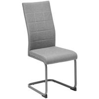 SCHWINGSTUHL  in Eisen Mikrofaser  - Hellgrau/Grau, Modern, Textil/Metall (43/100/59cm) - Livetastic