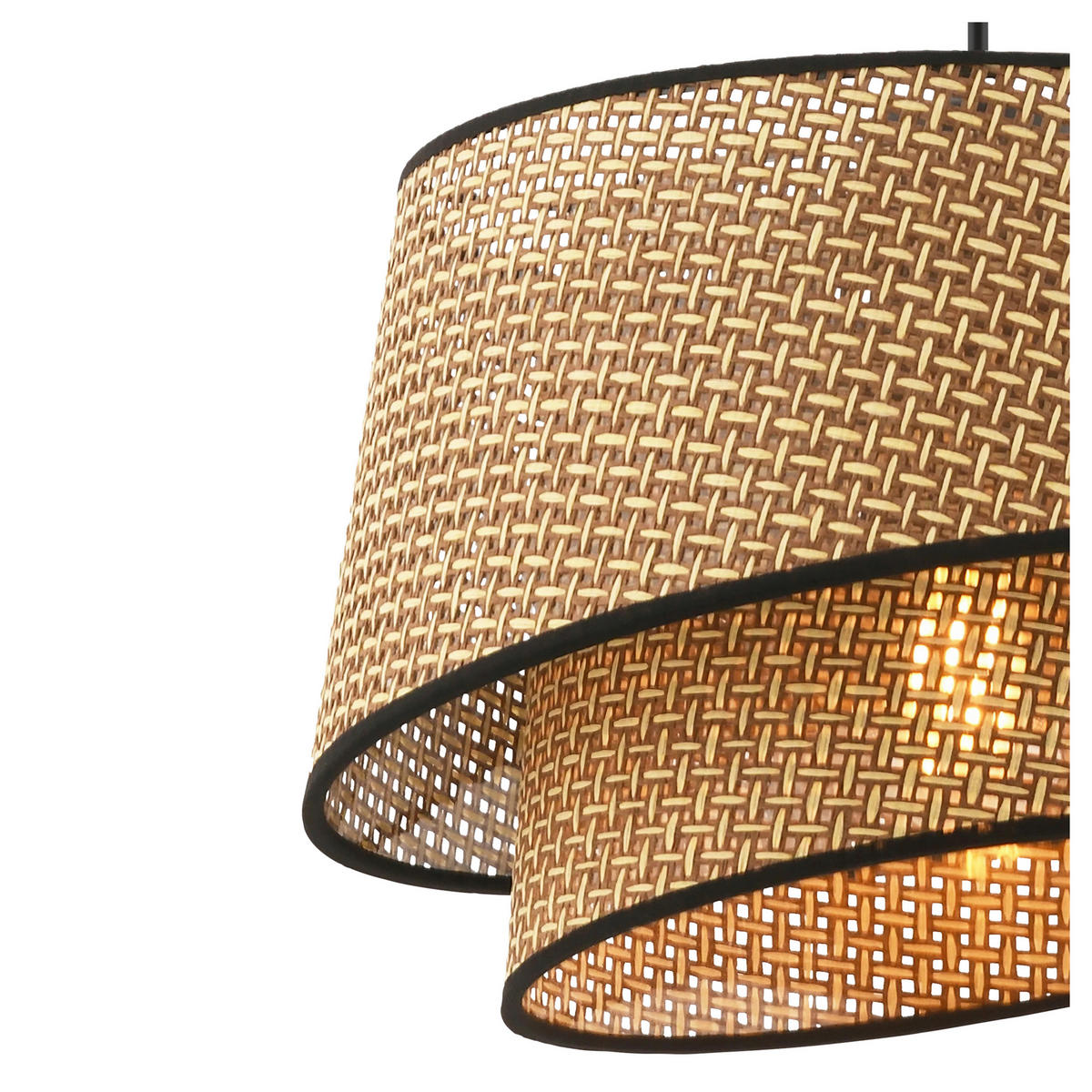 HÄNGELEUCHTE 32/65 cm   - Beige/Schwarz, Design, Textil/Metall (32/65cm) - P & B