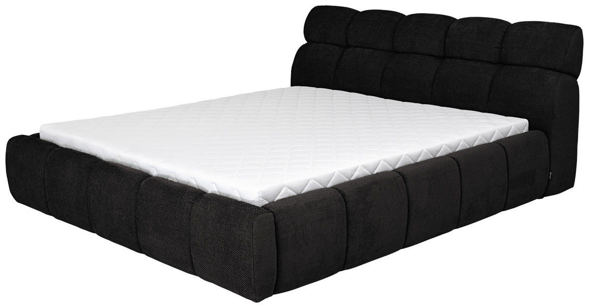 POLSTERBETT 160/200 cm  in Schwarz  - Schwarz, Design, Kunststoff/Textil (160/200cm) - Esposa