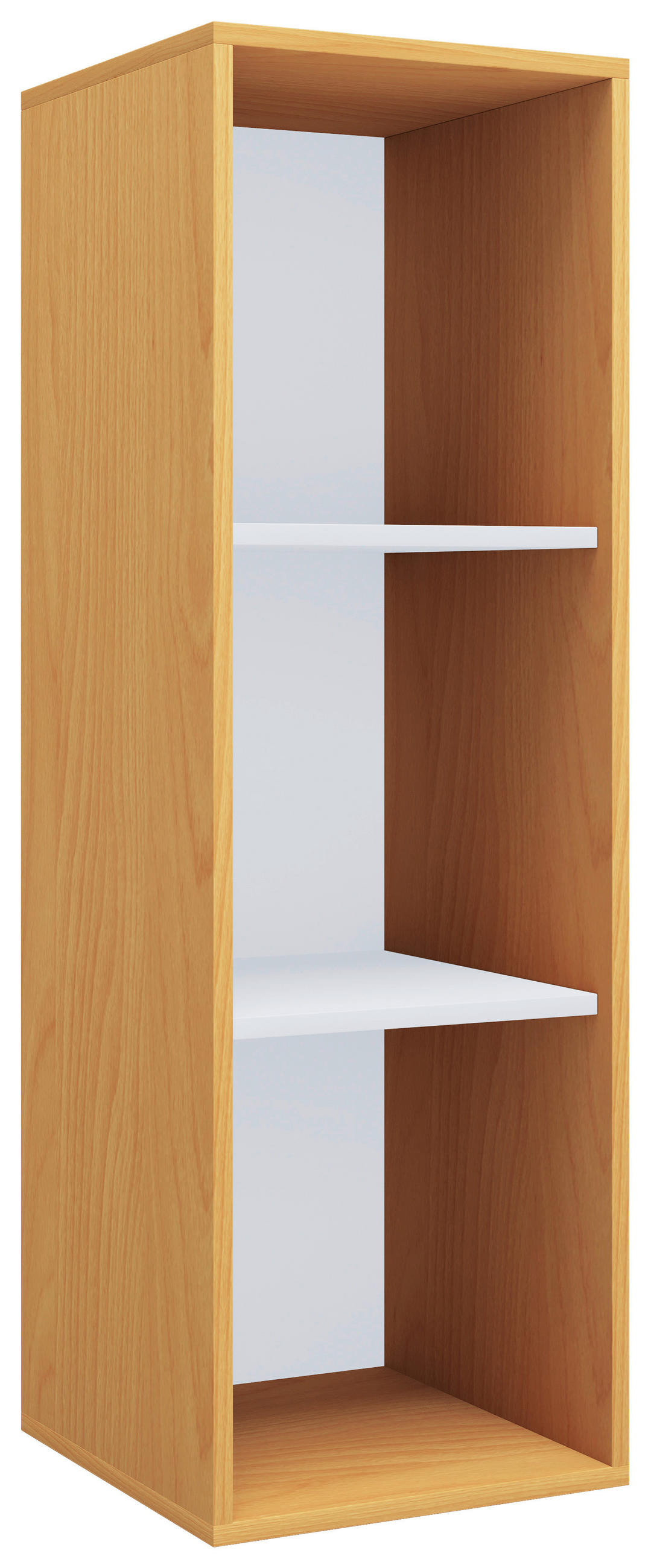 AKTENREGAL Buchefarben  - Buchefarben/Weiß, MODERN, Holzwerkstoff (35/110/37cm) - MID.YOU