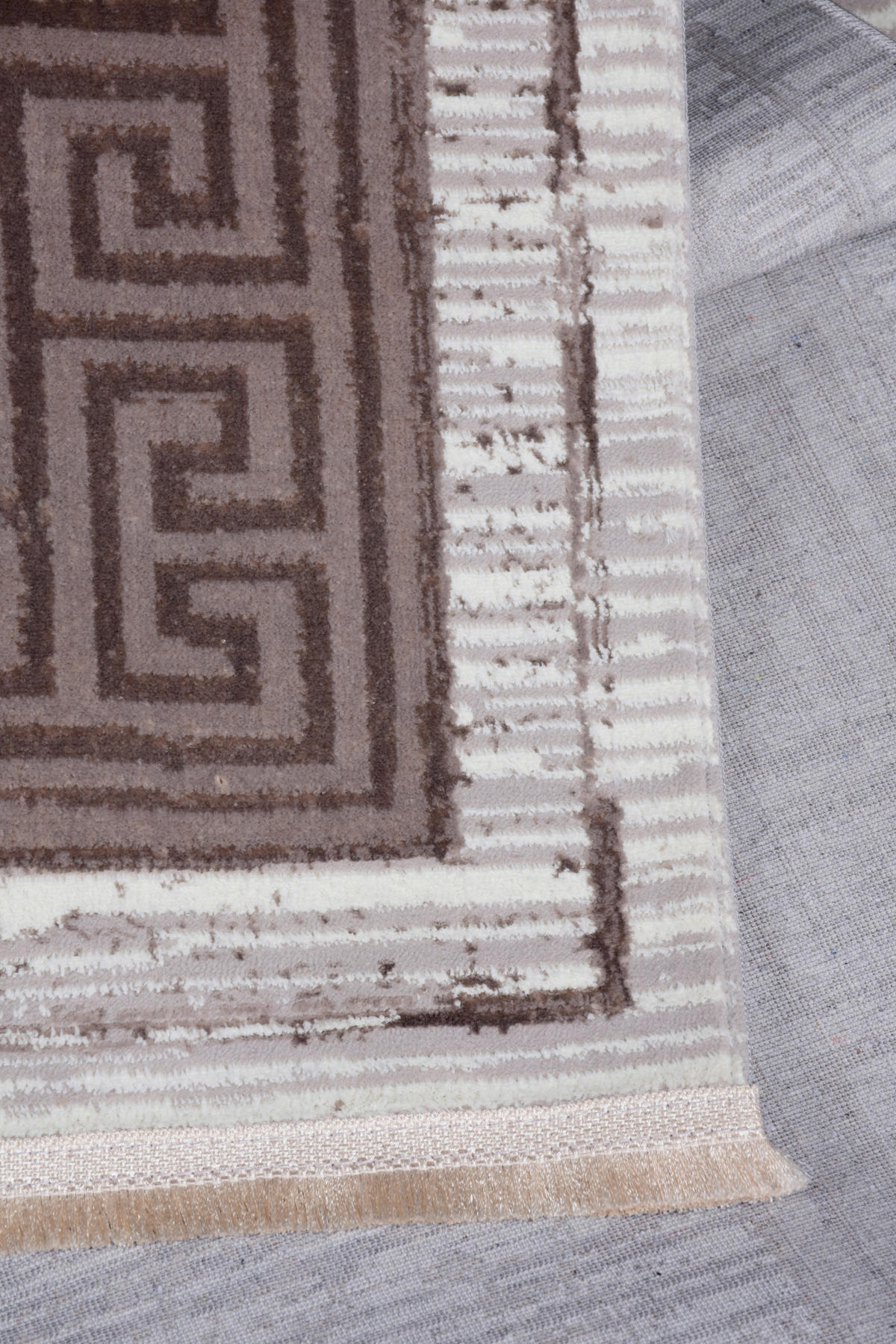 VINTAGE-TEPPICH 160/230 cm Samt Braun, Hellgrau  - Hellgrau/Braun, LIFESTYLE, Kunststoff/Textil (160/230cm) - Novel