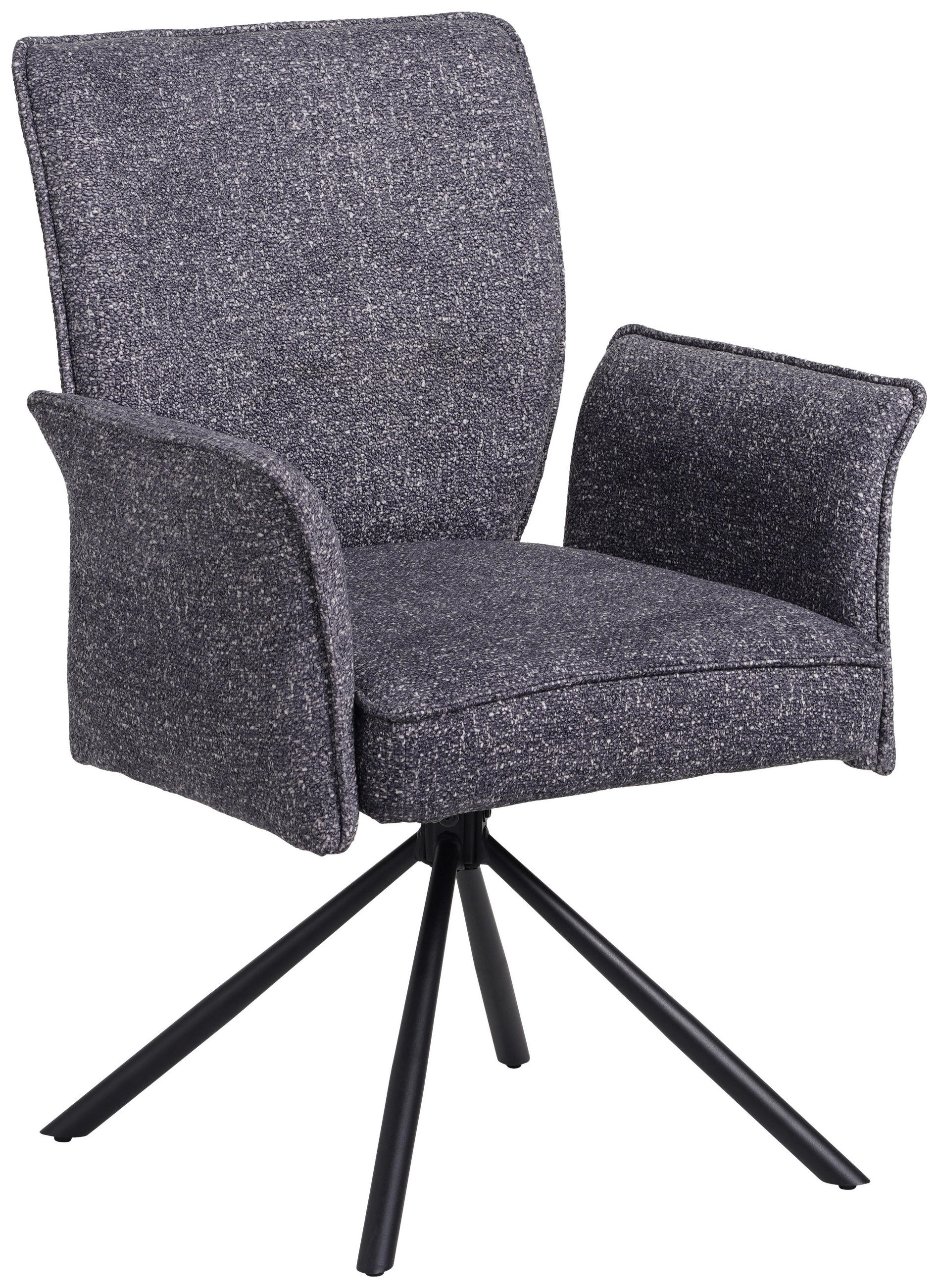 Vierfußstuhl Ellen II Webstoff Anthrazit , B: 49 cm