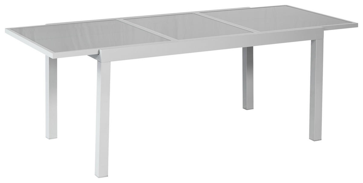 GARTENSET Aluminium  - Silberfarben/Schwarz, KONVENTIONELL, Glas/Textil - Gardenson