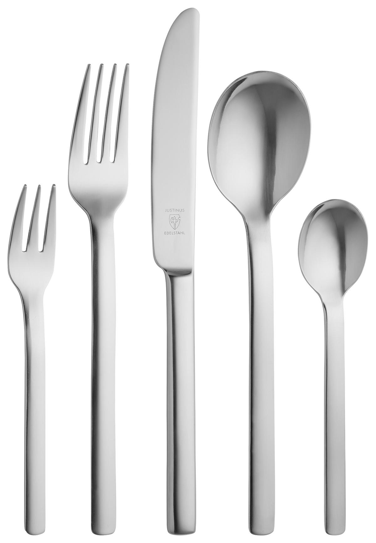 BESTECKSET BASIC 60/1 60-teilig Edelstahl  - Basics, Metall - Justinus