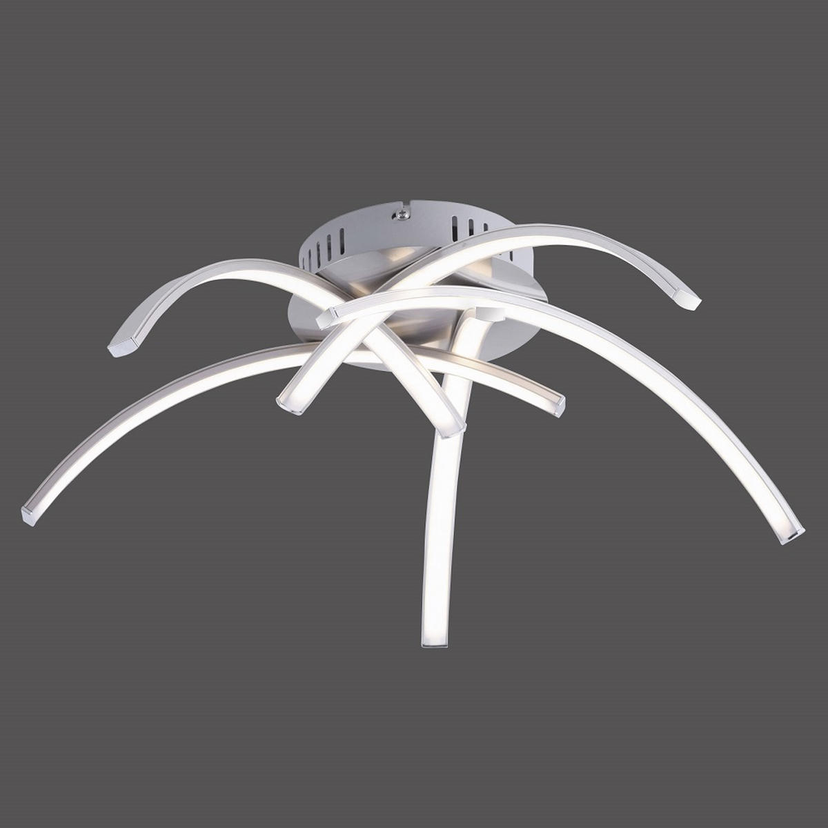 PLAFONIERĂ CU LED - argintiu, Design, plastic/metal (47/14cm)