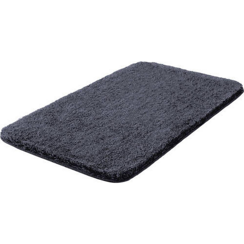 Thumbnail - Grund Badteppich Melange, Dunkelgrau, Textil, Abstraktes, rechteckig, 80x140 cm, Oeko-Tex® Standard 100, Made in Europe,...