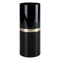 VAZĂ 30 cm  - argintiu/negru, Basics, sticlă (12,5/30cm) - Ambia Home