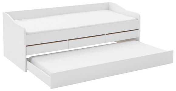 AUSZIEHBETT 90-180/200 cm in Weiß - Weiß, KONVENTIONELL, Holz/Holzwerkstoff (90-180/200cm) - Carryhome