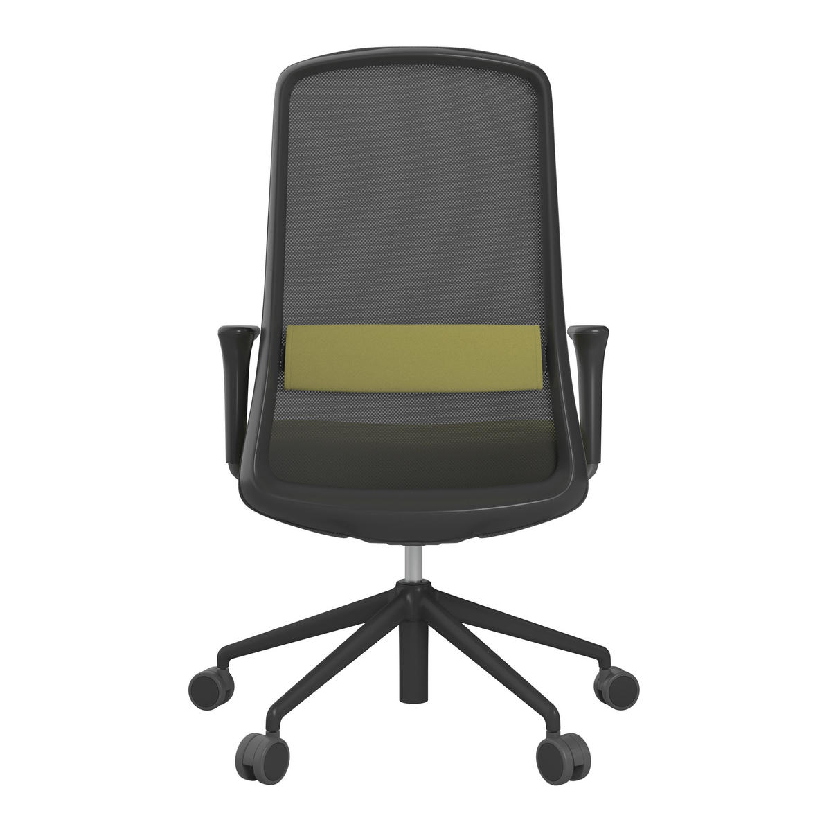 DREHSTUHL Netzbespannung, Webstoff Grün, Schwarz  - Schwarz/Grün, MODERN, Kunststoff/Textil (70/103-115/70cm)