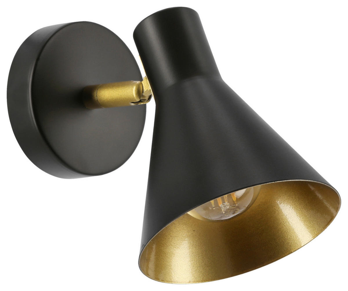 WANDLEUCHTE 10/13/14 cm   - Schwarz, Basics, Metall (10/13/14cm)